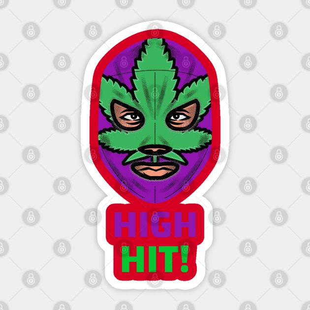 Cannabis leaf - Marijuana Mask Sticker by inkonfiremx